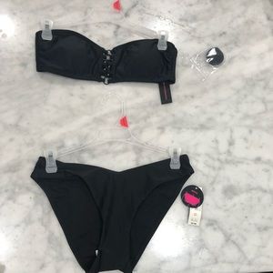 Bandeau Bikini Black Small NEW with TAGS